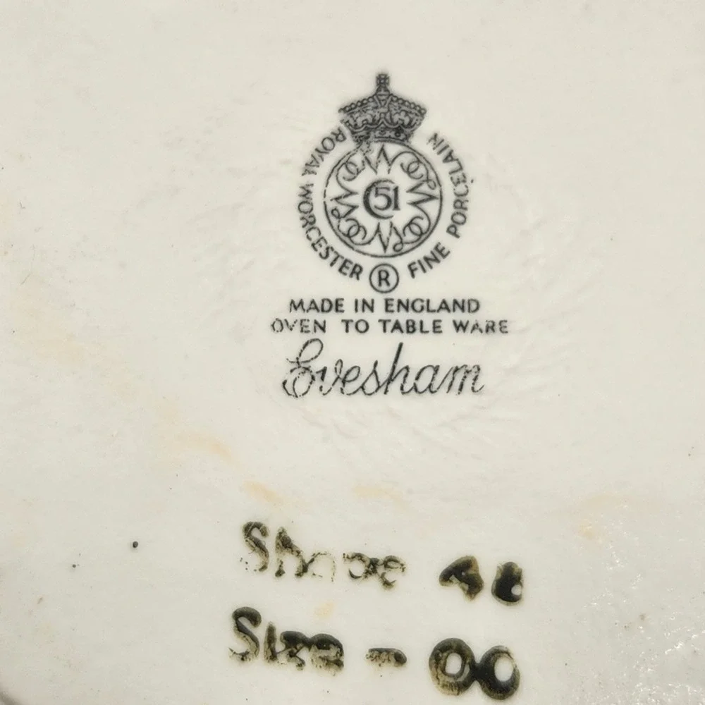 Royal Worcester Evesham Gold Porcelain Ramekins Set of 6 Made in England Vintage